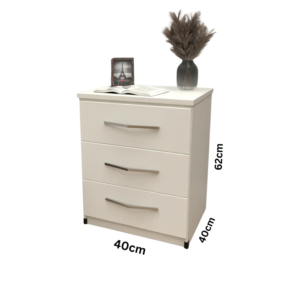 Dimensions of 3 drawer Bedside Table