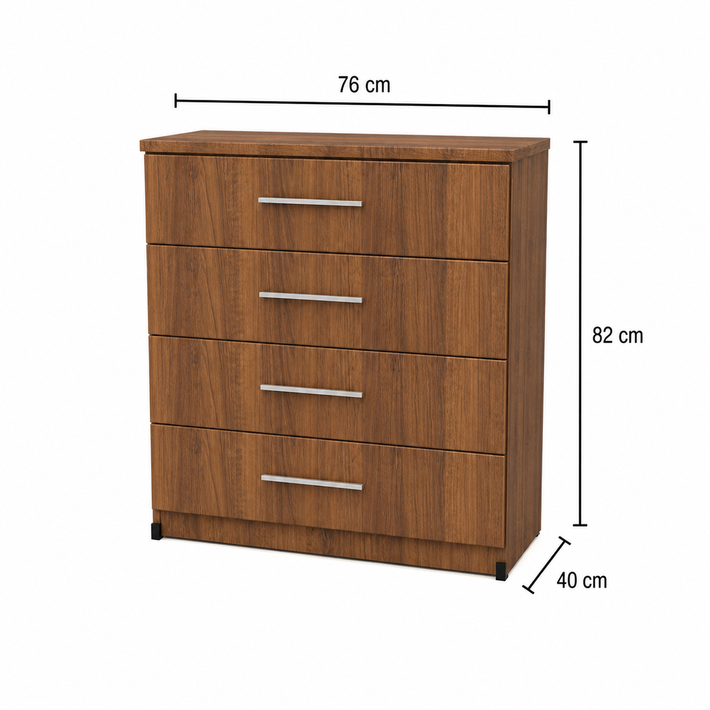 Dimensions of 4 drawer chest of drawers for bedroom storage