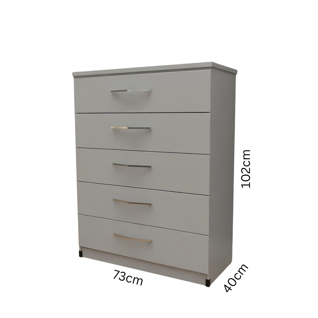 Dimensions  5 drawer chest